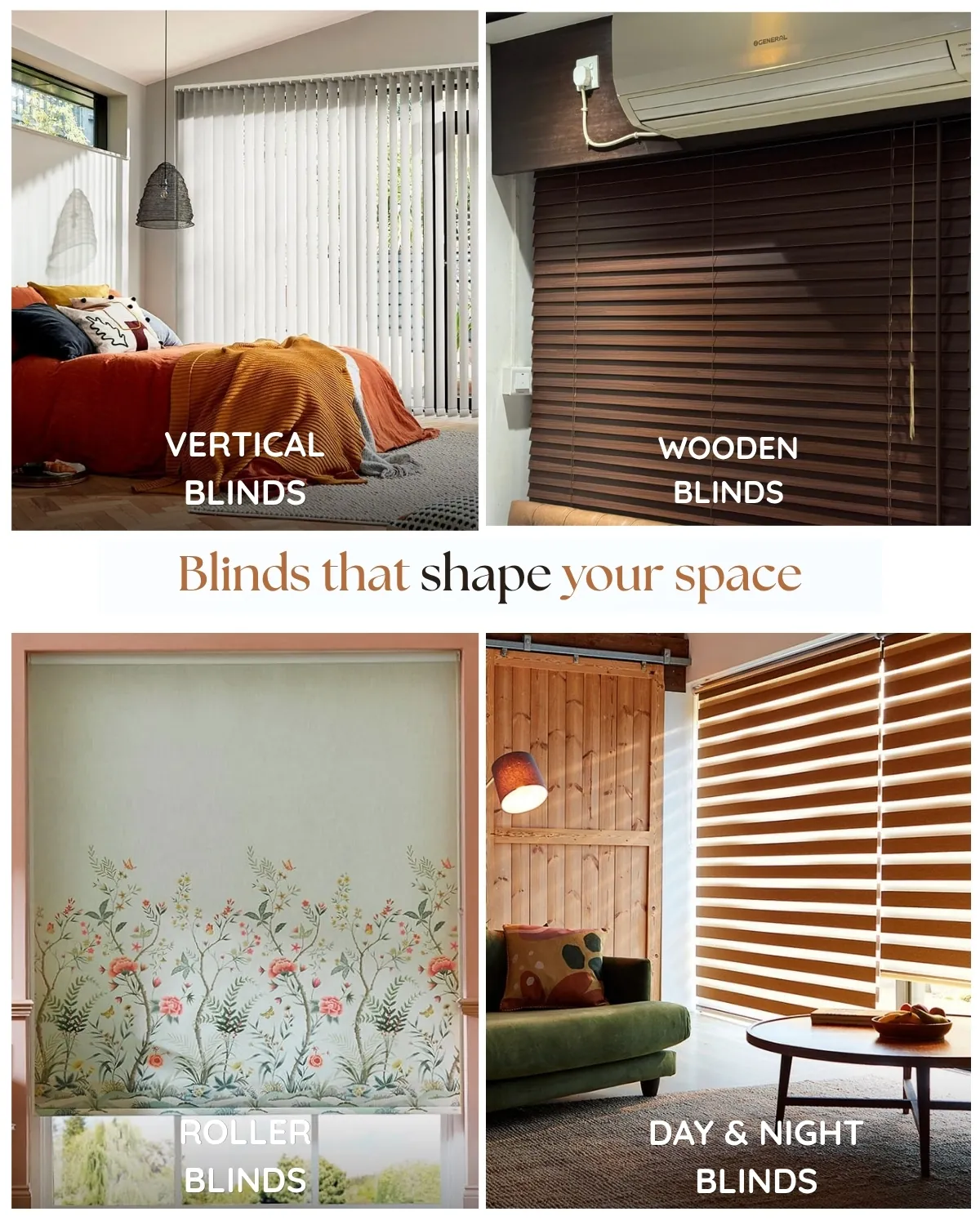 Vertical, wooden, roller and day-and-night blinds fitted in Bangladeshi homes